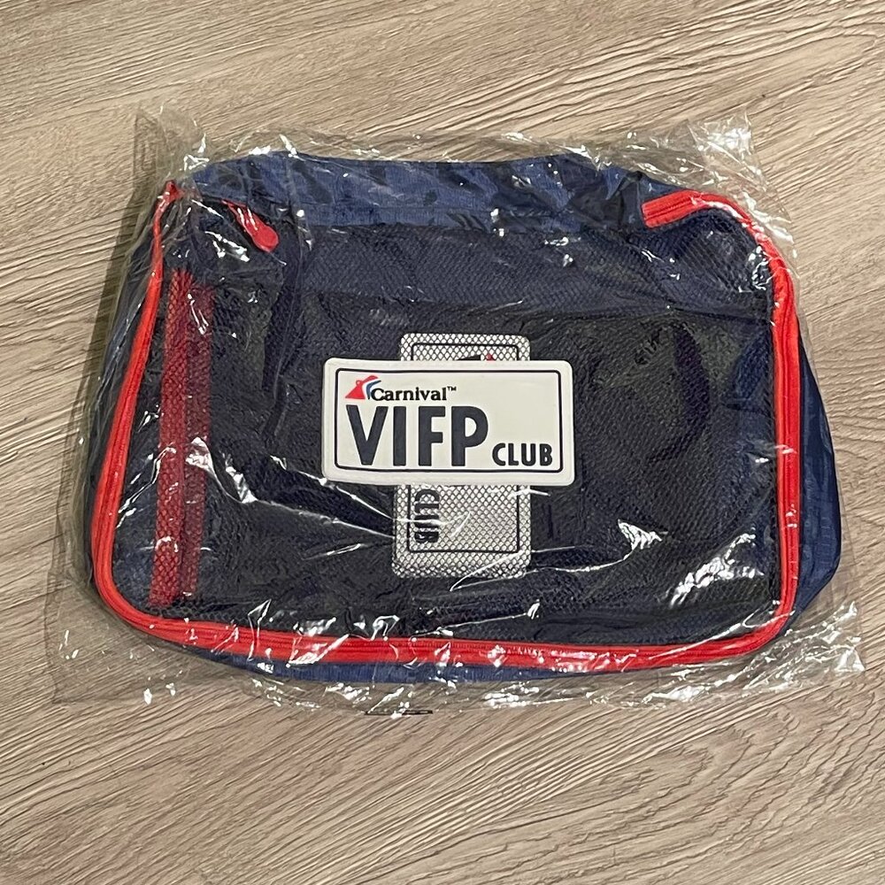 Carnival Cruises VIFP Club Set of 3 Travel Mesh Packing Cubes Red Trim Sealed
